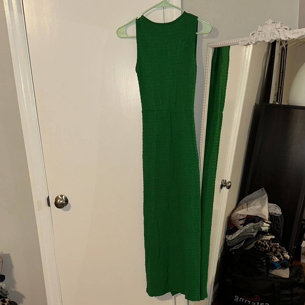 SHEIN Vibrant Green Maxi Dress with cutouts